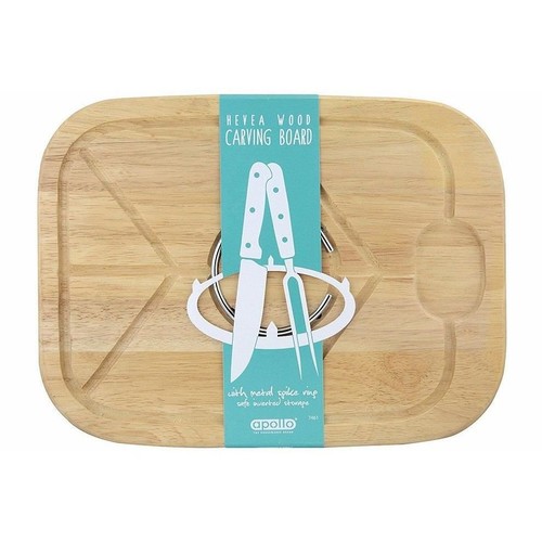 Carving board with metal - rb,