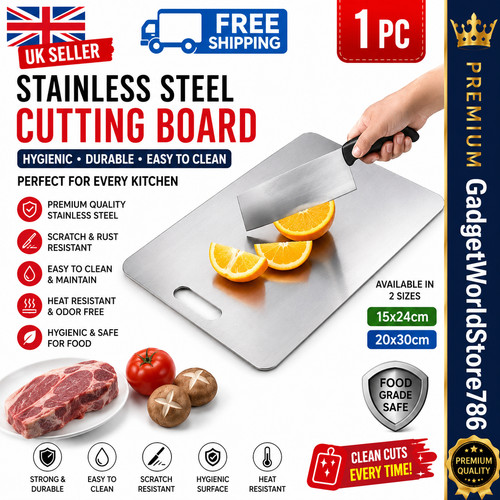 Stainless steel chopping board - steel,