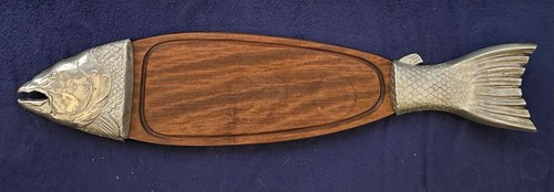Vintage fish shaped wooden - fish-shaped,