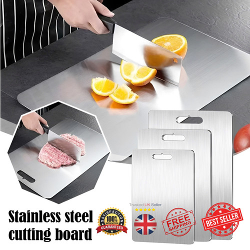 Stainless steel chopping board - steel,