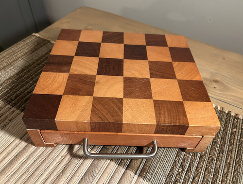 Vintage wooden checkered - vintage,