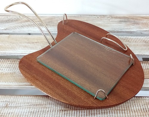 Vintage cheese board wooden - board.,