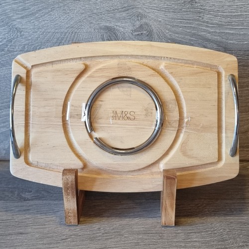 Wooden serving board with - m&s,