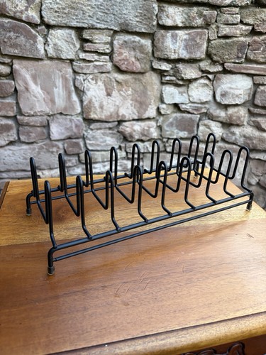 Black metal plate rack - metal,
