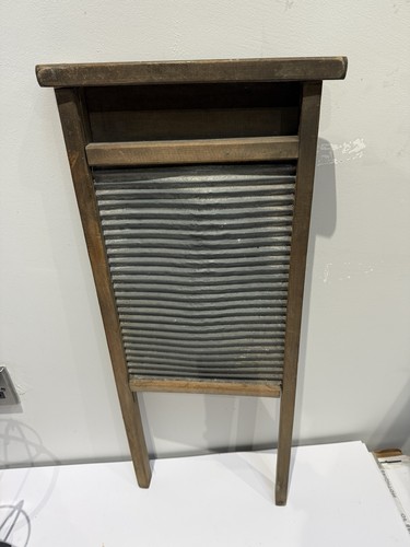 Vintage wooden wash board - wooden,
