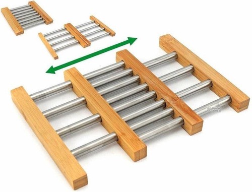 Extendable trivet bamboo and - trivet,